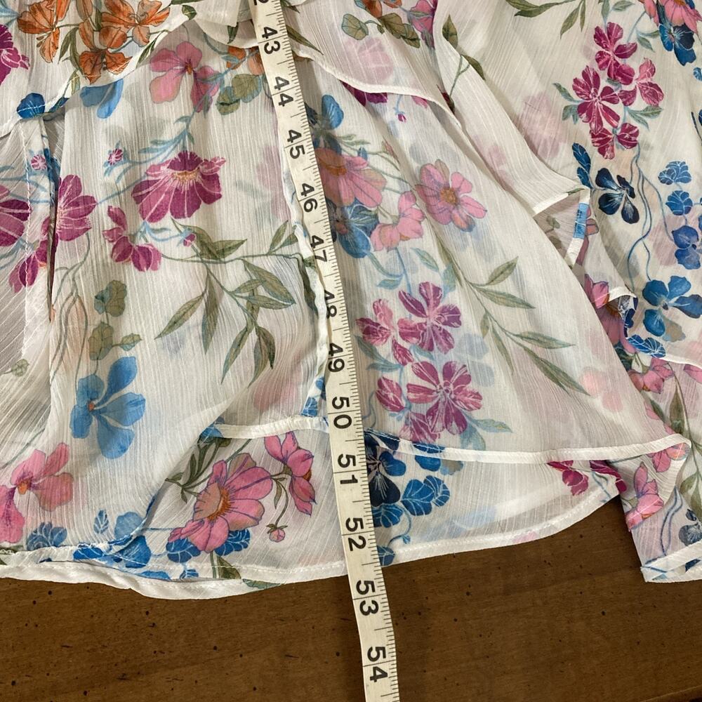 Calvin Klein Surplice Floral Print Dress Sz 6 Fairy Cottage Wedding Guest Easter - Picture 12 of 13